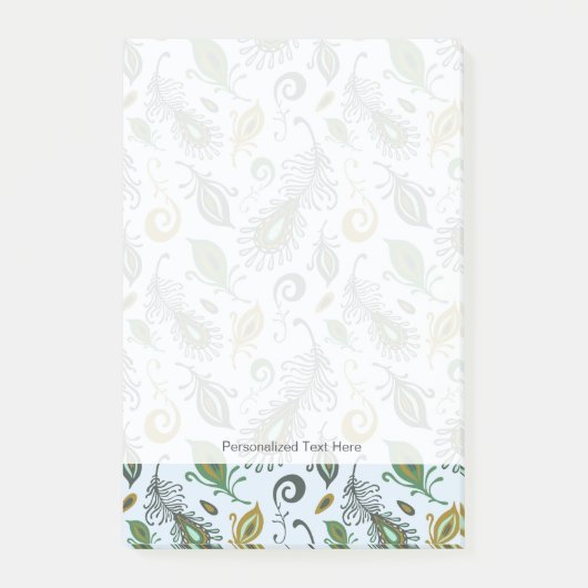 カラフルでさまざまな羽 ポストイット (正面)