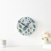 カラフルでさまざまな羽 ラウンド壁時計 (ホーム)