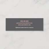 カラフルではっきりしたでモダンなモノグラム スキニー名刺 (裏面)