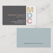 カラフルではっきりしたなモノグラム 名刺 (正面/裏面)