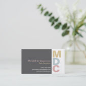 カラフルではっきりしたなモノグラム 名刺 (スタンド正面)