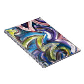 カラフルではっきりしたな手塗りブラシストローク ノートブック (右側)