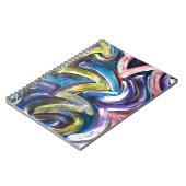 カラフルではっきりしたな手塗りブラシストローク ノートブック (左側)