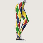 カラフルでアーガイル柄のな道化師のダイヤモンドのトレンディー レギンス (右)