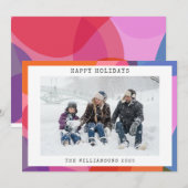 カラフルでアーティスティックな抽象的な形のオリジナル写真 シーズンカード (正面/裏面)