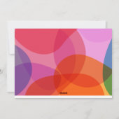 カラフルでアーティスティックな抽象的な形のオリジナル写真 シーズンカード (裏面)