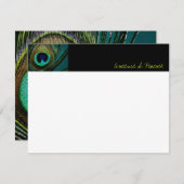 カラフルでエキゾチックな孔雀の羽の写真のエレガントな上品 ノートカード (正面/裏面)