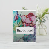 カラフルでエレガントなお礼のカード サンキューカード (スタンド正面)