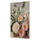 カラフルでエレガントなヴィンテージ風の花々 クリップボード (左)