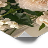 カラフルでエレガントなヴィンテージ風の花々 ポスター (角)