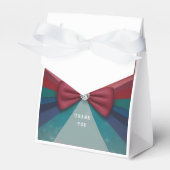 カラフルでエレガントな虹のウェディング招待状 フェイバーボックス (正面サイド)