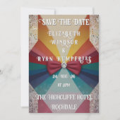 カラフルでエレガントな虹のウェディング招待状 招待状 (正面)