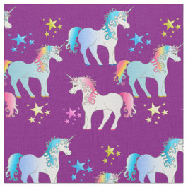 カラフルでカスタムなユニコーンのプリントの生地材料 ファブリック