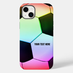 カラフルでガーリーなサッカー のフットボール Case-Mate iPhone 14 PLUSケース