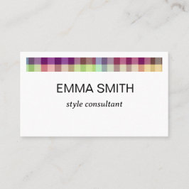 カラフルでキュートでポップな色合いのギンガムチェックの名刺 名刺