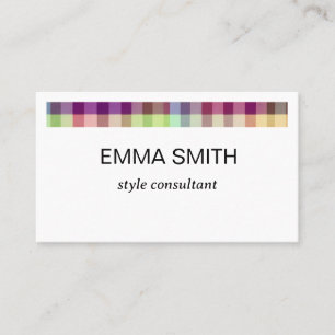 カラフルでキュートでポップな色合いのギンガムチェックの名刺 名刺