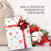 カラフルでキュートな花柄のデザインボックスギフト ラッピングペーパー