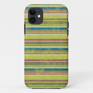 カラフルでグランジでストライプなiPhone 5の箱 iPhone 11 ケース