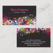 カラフルでグランジな名刺 名刺 (正面/裏面)