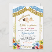 カラフルでゴールドのチャロ Let's Fiesta 招待状 (正面)