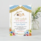 カラフルでゴールドのチャロ Let's Fiesta 招待状 (スタンド正面)