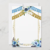 カラフルでゴールドのチャロ Let's Fiesta 招待状 (裏面)