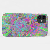 カラフルでサイケデリックなダリアの花の花弁 Case-Mate iPhoneケース (裏面(横))