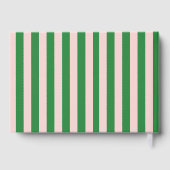 カラフルでスタイリッシュな明るい色のミニマルストライプ ゲストブック (裏面)