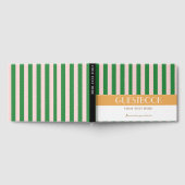 カラフルでスタイリッシュな明るい色のミニマルストライプ ゲストブック (全面)