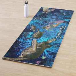 カラフルでスタイリッシュな海洋生物 ヨガマット