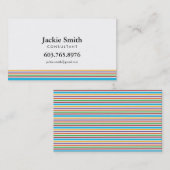 カラフルでストライプのな名刺 名刺 (正面/裏面)