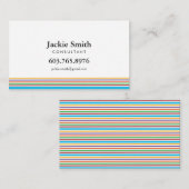 カラフルでストライプのな名刺 名刺 (正面/裏面)