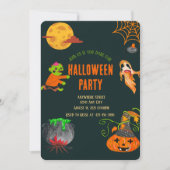 カラフルでスプーキーなハロウィンパーティー招待状 招待状 (正面)