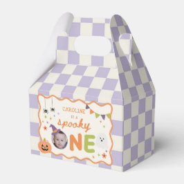 カラフルでスプーキーな1歳のハロウィンゴーストの誕生日 フェイバーボックス