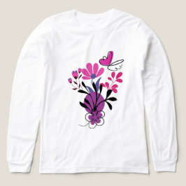カラフルでトレンディなお花のデザイン トライブレンドTシャツ