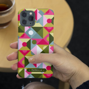 カラフルでトレンディなモダンガーリーなパターン オーダーメイドの名前 Case-Mate iPhone 14 PROケース