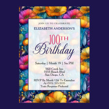 カラフルでビブラントなポピー 花の100歳の誕生日