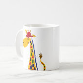 カラフルでファンキーなキリンの芸術 コーヒーマグカップ (正面左)