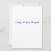 カラフルでファンキーなサルとシガレット 招待状 (裏面)