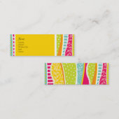 カラフルでファンキーなプロフィールカード スキニー名刺 (正面/裏面)
