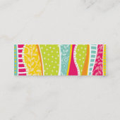 カラフルでファンキーなプロフィールカード スキニー名刺 (裏面)