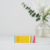 カラフルでファンキーなプロフィールカード スキニー名刺 (スタンド正面)