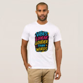 カラフルでボールドな引用Tシャツ Tシャツ (正面フル)