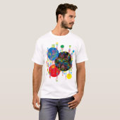 カラフルでポップな般若心経 Tシャツ (正面フル)
