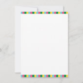 カラフルでメリーで、明るいクリスマス・パーティ 招待状 (裏面)