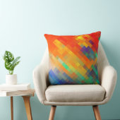カラフルでモダンで幾何学的なダイヤモンドパターン#20 クッション (椅子)