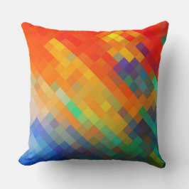 カラフルでモダンで幾何学的なダイヤモンドパターン#20 クッション