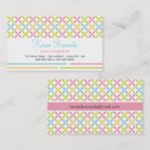 カラフルでモダンで幾何学的なパターン 名刺 (正面/裏面)