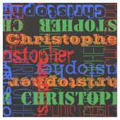 カラフルでモダンな一流のコラージュの虹の黒 ファブリック (クローズアップ)