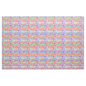 カラフルでモダンな一流のコラージュの虹 ファブリック (ヤード)